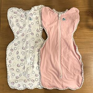 Love to Dream Sleep Sacks - Pink and White Pattern Set 1.0 TOG 13-19 lbs